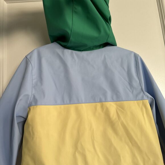 Cat & Jack 3T Caterpillar Rain Coat Jacket Color Block Blue Orange Hood Boys and - Picture 10 of 10